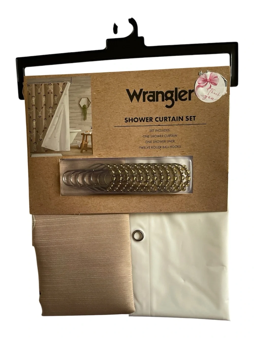 Wrangler Halloween Skeleton Shower Curtain 72” x 72” Set - NWT **